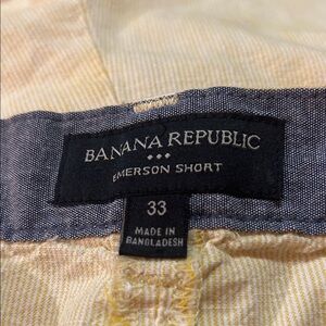 Banana Republic Yellow Striped Emerson Shorts